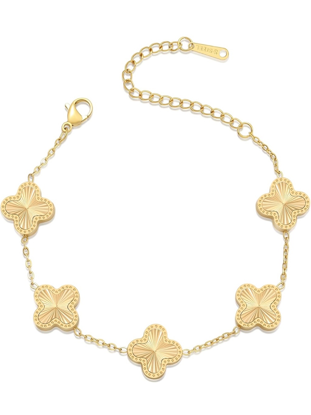 Gold Clover-Link Women's Bracelet